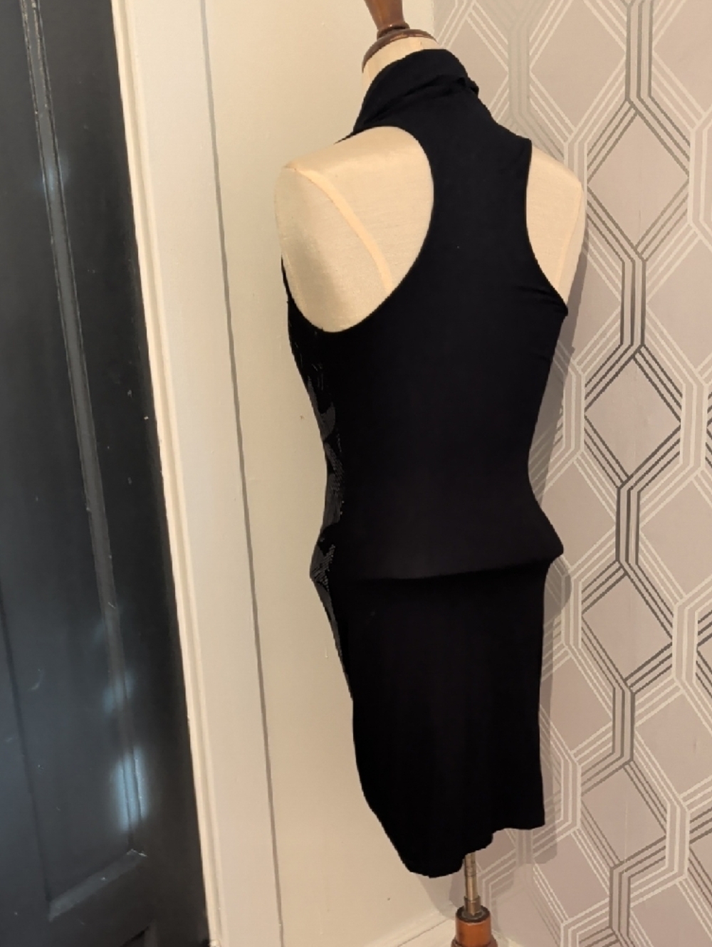 Guess Black One-Shoulder Ruched Cocktail Dress - Picture 5 of 7